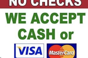 we accep cash or